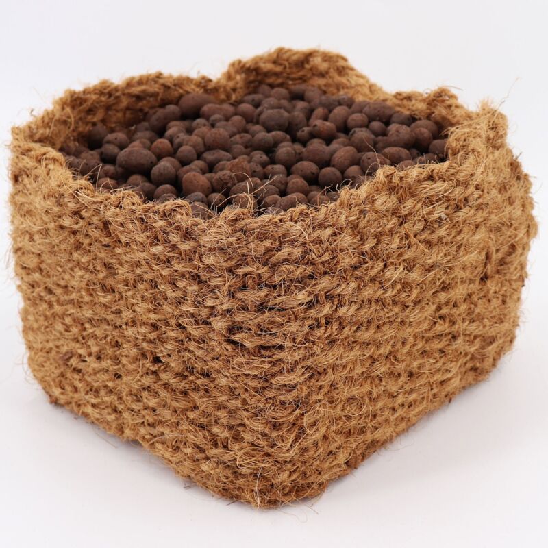 foto del prodotto 10 cesti per piante in cocco 25 x 25 x 20cm cesto per laghetto per stuoia per argini e stuoia per pendii