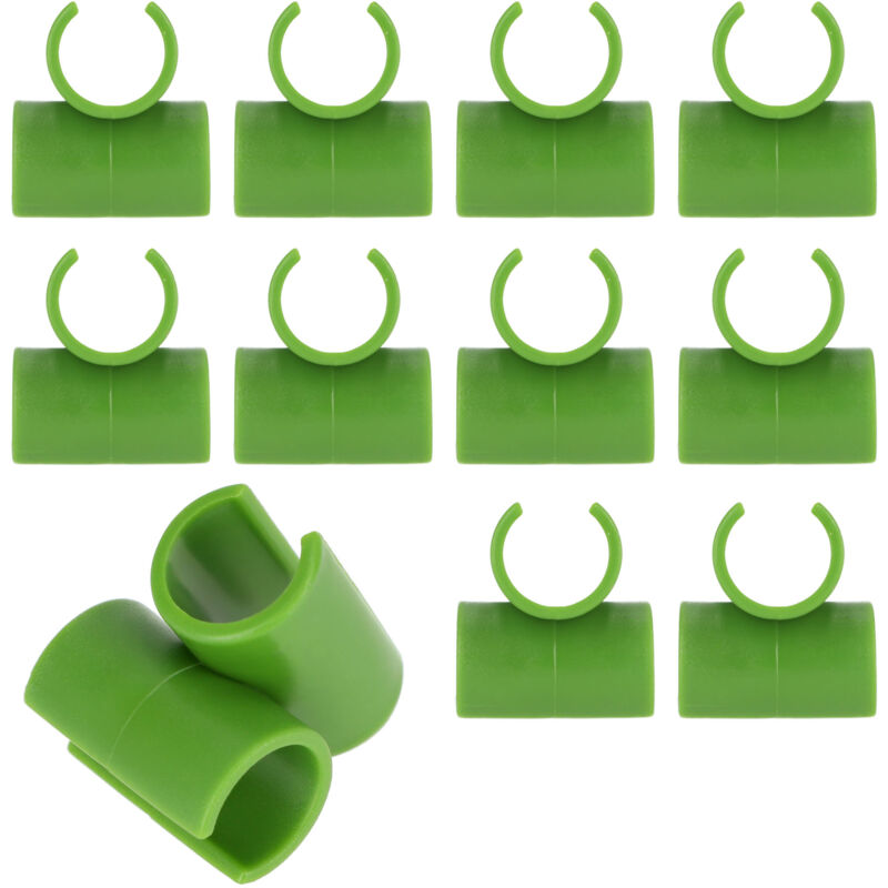 foto del prodotto 10 connettori per piante in plastica a forma di croce per pali da giardino 11 mm kadax