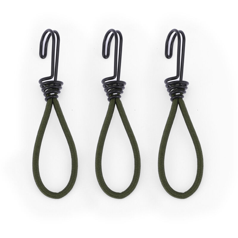 foto del prodotto 10 corde elastiche con ganci, corde elastiche in gomma per teloni da 15 cm, corde elastiche con ganci, ganci estensibili, tenditori di fissaggio per