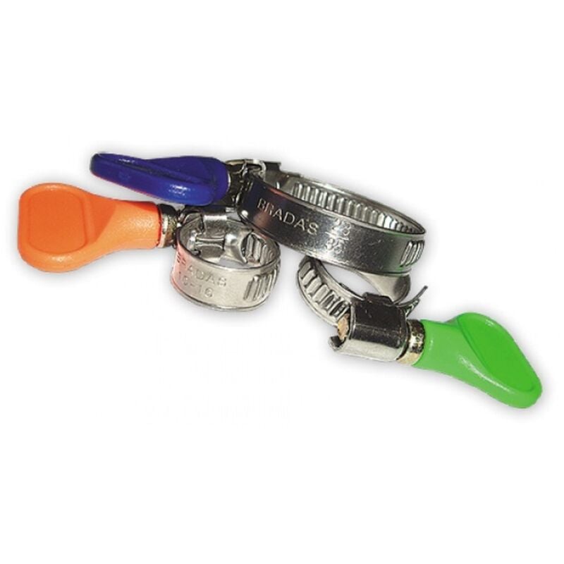 foto del prodotto 10 fascette stringitubo da 25-40 mm, fascette stringitubo, fascette a farfalla, acciaio inossidabile