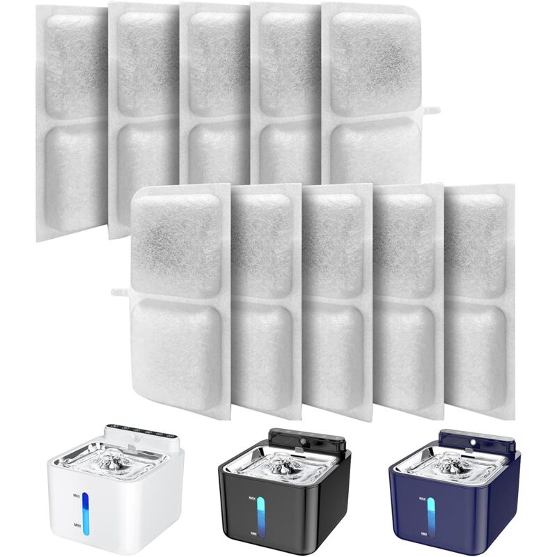 foto del prodotto 10 filtri per fontanelle per gatti a batteria