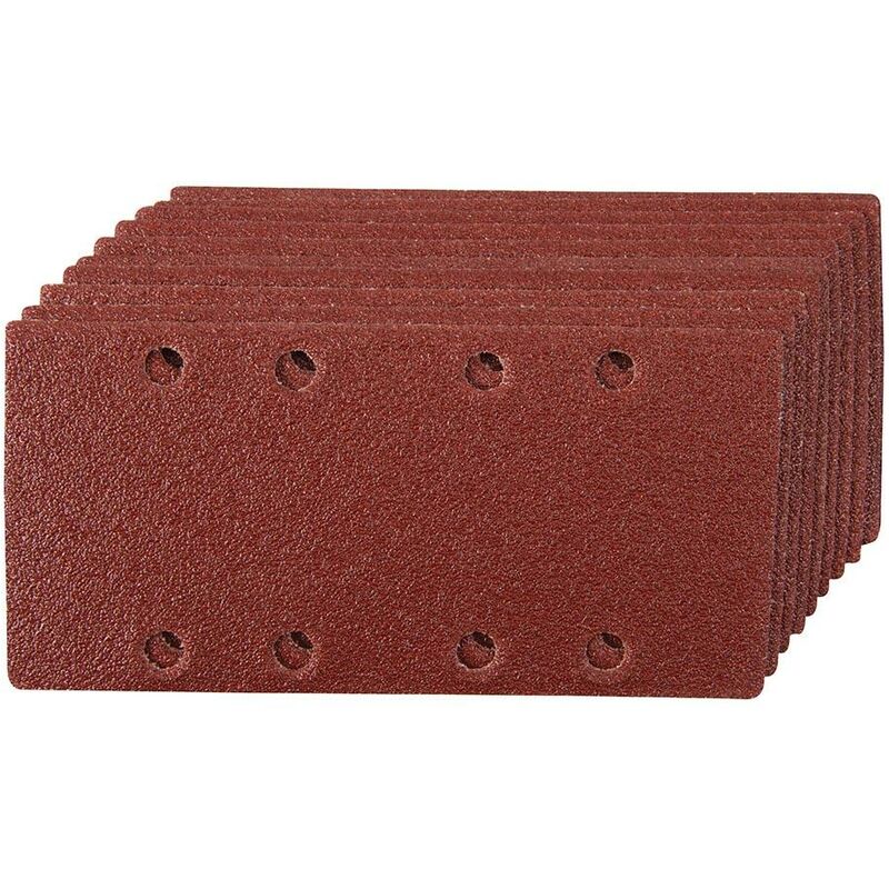 foto del prodotto 10 fogli di levigatura a fissaggio strappo perforati 93 x 190 mm grana 60 silverline