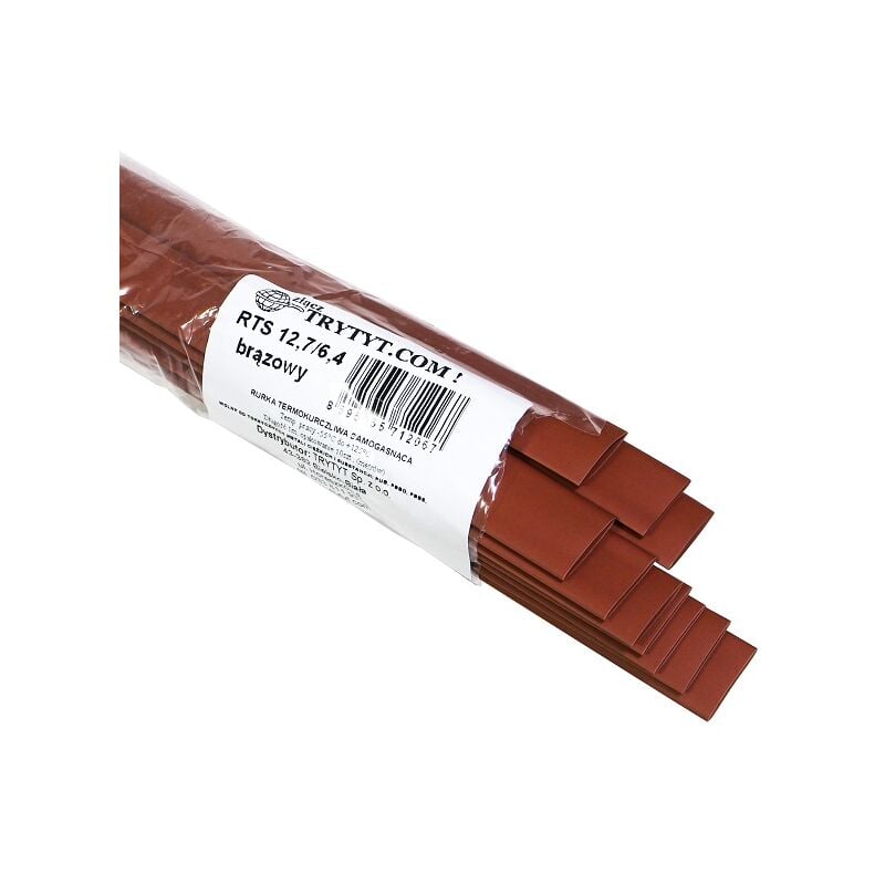 foto del prodotto 10 guaine termorestringenti marroni rts 12.7 6.4