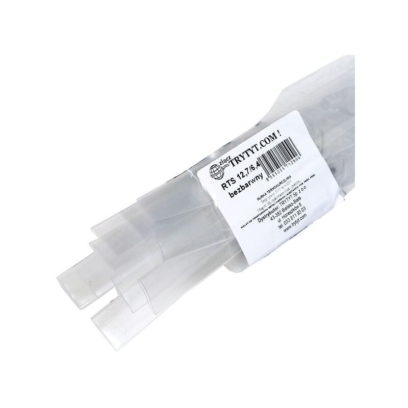 foto del prodotto 10 guaine termorestringenti rts 12,7 6,4, incolori