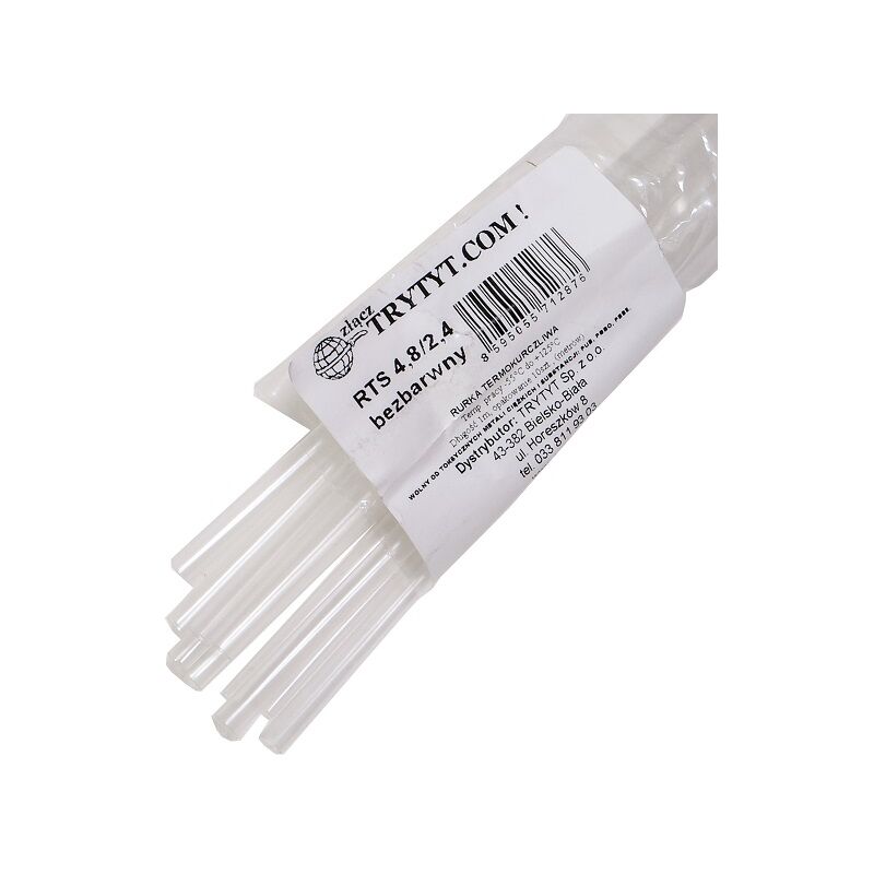 foto del prodotto 10 guaine termorestringenti rts 4.8 2.4, incolori