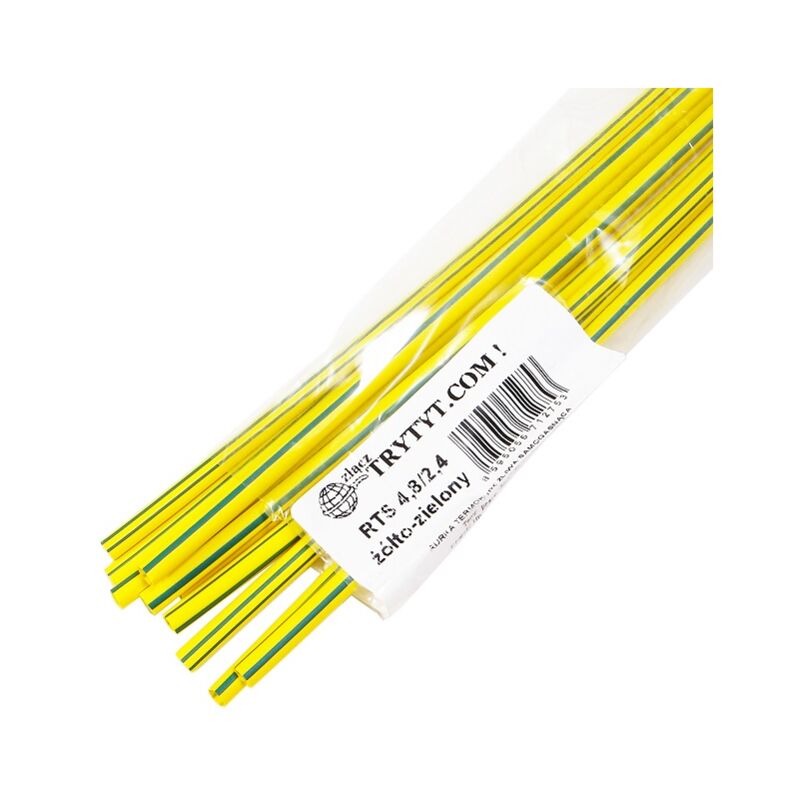 foto del prodotto 10 guaine termorestringenti rts 4.8 2.4, verde giallo