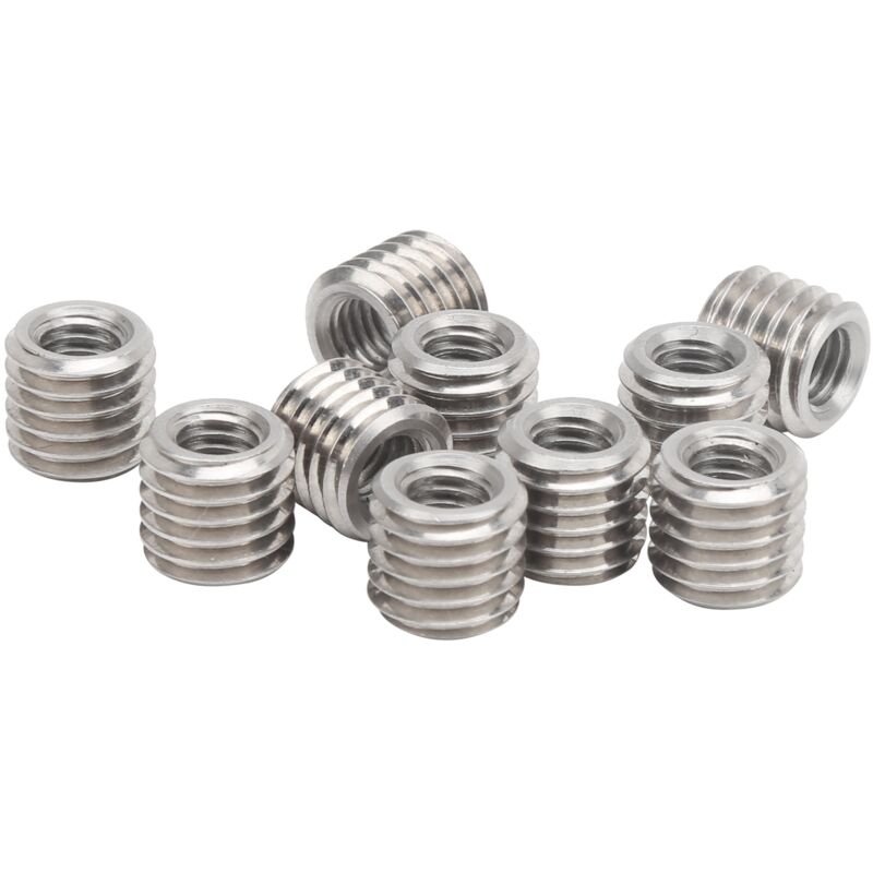 foto del prodotto 10 inserti filettati maschio femmina dado di riduzione in acciaio inossidabile strumento di riparazione - eosnow