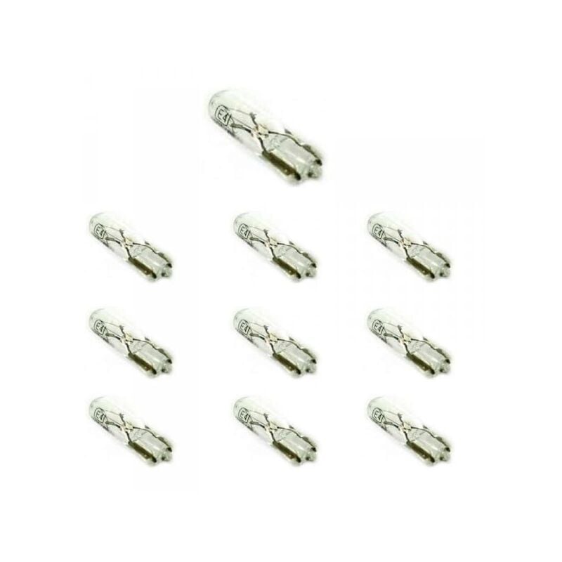 foto del prodotto 10 lampade alogene t5 w1,2w 24v w2x4.6d per cruscotto spie veicoli industriali