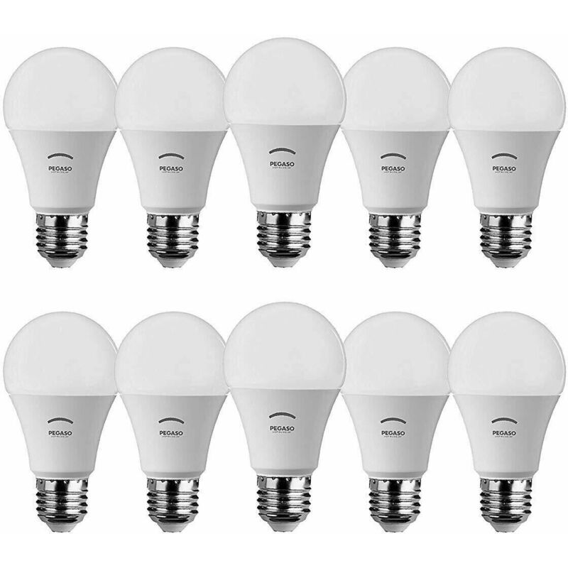 foto del prodotto 10 lampade led goccia a60 15watt 6000k fredda lampadina pegaso