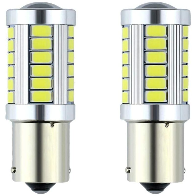 foto del prodotto 10 lampadine a led 1156 ba15s p21w 33smd 5730 per luci posteriori per auto r5w bianco, 1156 