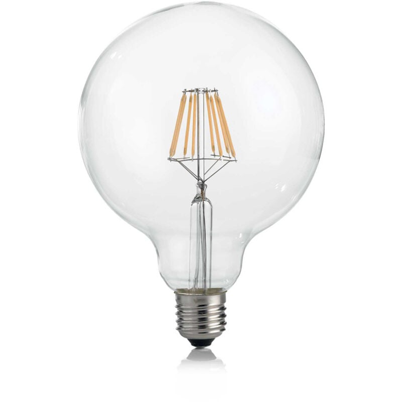 foto del prodotto 10 lampadine led globo d125 e27 8 watt 3000 k 860 lm cri 80 trasparente