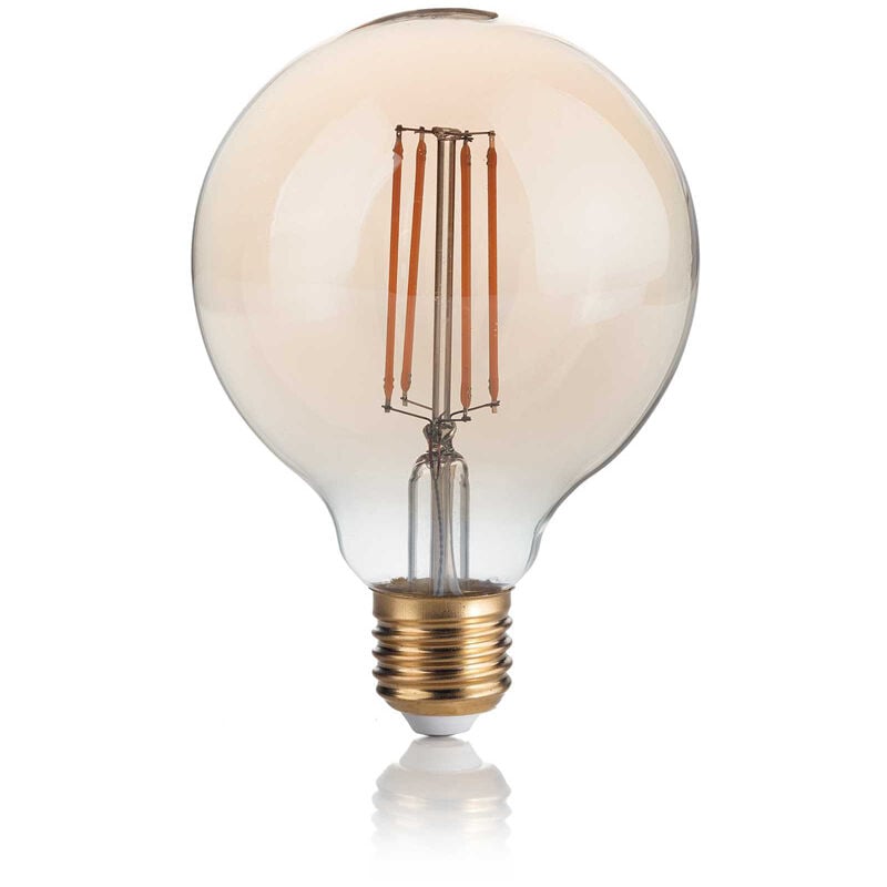 foto del prodotto 10 lampadine led globo small d95 e27 4 watt 2200 k dimm 300 lm vintage ambra