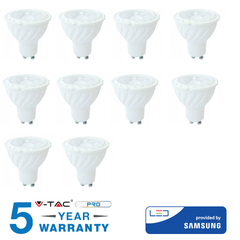 foto del prodotto 10 lampadine led gu10 6 w faretto samsung dimmerabile luce naturale