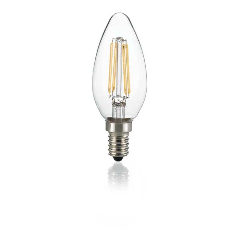 foto del prodotto 10 lampadine led oliva e14 4 watt 3000k dimmerabile 400 lm trasparente