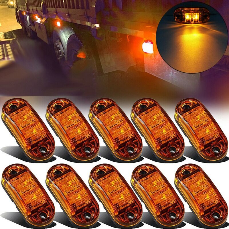foto del prodotto 10 led per luci di posizione laterali per rimorchi di camion luce di posizione posteriore per rimorchio super luminosa impermeabile, luce di