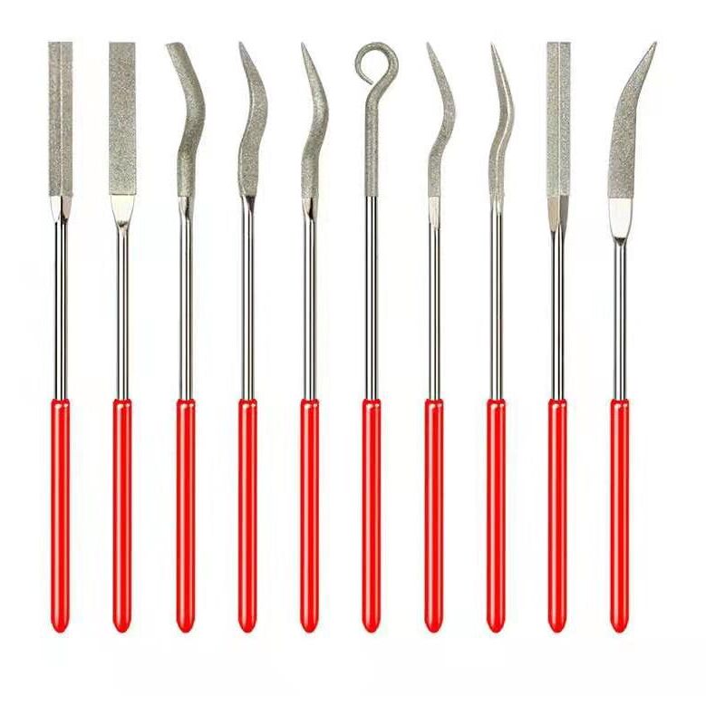 foto del prodotto 10 lime irregolari, utensili per intaglio e molatura del legno, lime piatte, lime per sbavatura, lime per lucidatura, lime manuali, utensili per