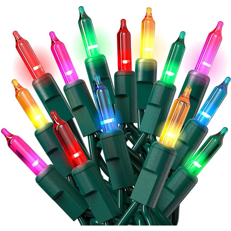 foto del prodotto 10 m 100 luci stringa di luci a led plug in batteria a 8 funzioni decorazione natalizia impermeabile luci colorate all aperto