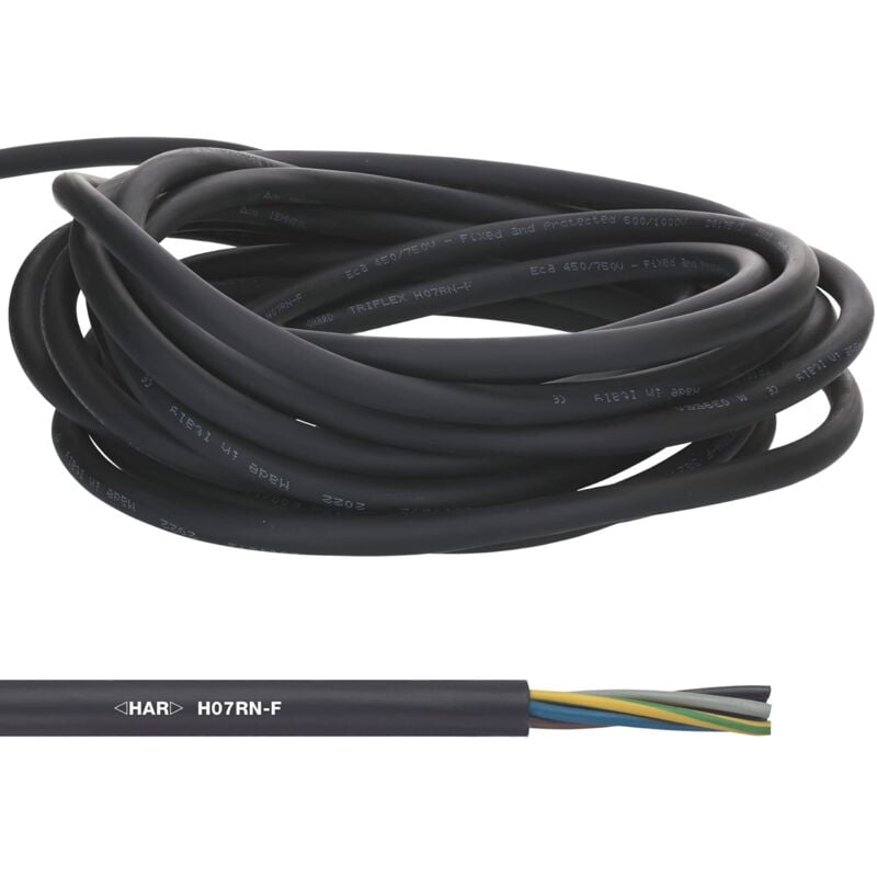 foto del prodotto 10 m lapp 1600103 h07rn f 3 x 1,5 mm cavo in gomma flessibile con conduttore di protezione i cavo resistente ai raggi uv per uso esterno i