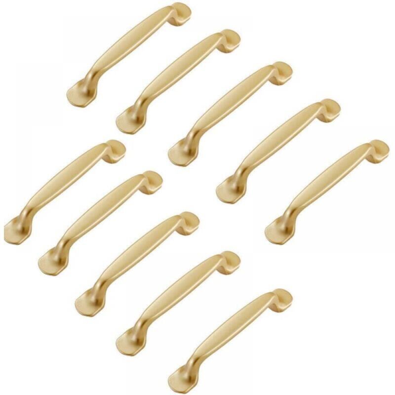 foto del prodotto 10 maniglie per mobili dorate da 96 mm maniglie per mobili, maniglie per ante di mobili da cucina