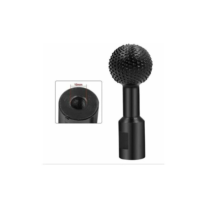 foto del prodotto 10 mm sferica scanalatura legno utensile per intaglio lima rotante fresa a forma di sfera lima per intaglio legno punte da trapano testa di rettifica