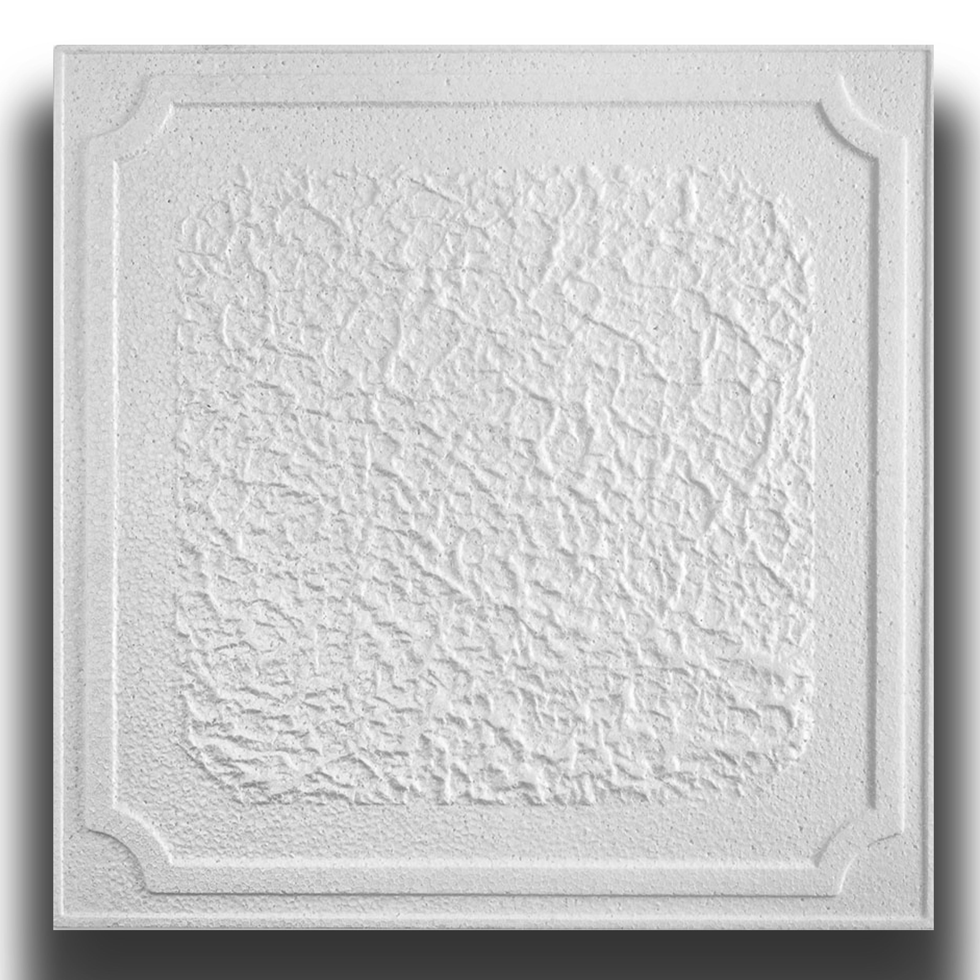 foto del prodotto 10 o 20mq 40 oppure 80 pezzi di pannello decorativo a soffitto in polistirene compatto 50x50cm spess. 1cm faro pacco da 10 metri quadrati
