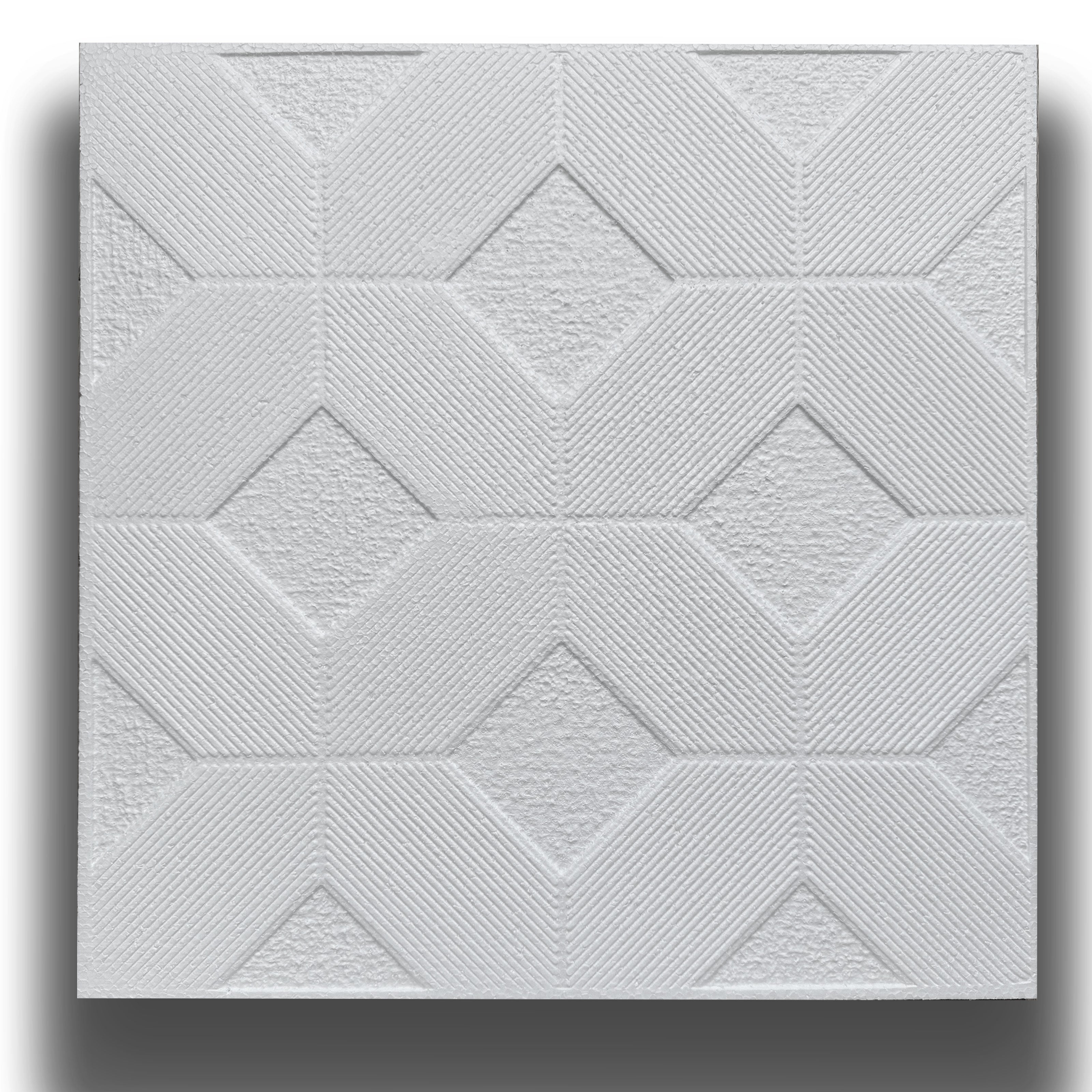 foto del prodotto 10 o 20mq 40 oppure 80 pezzi di pannello decorativo a soffitto in polistirene compatto 50x50cm spess. 1cm lagos pacco da 10 metri quadrati