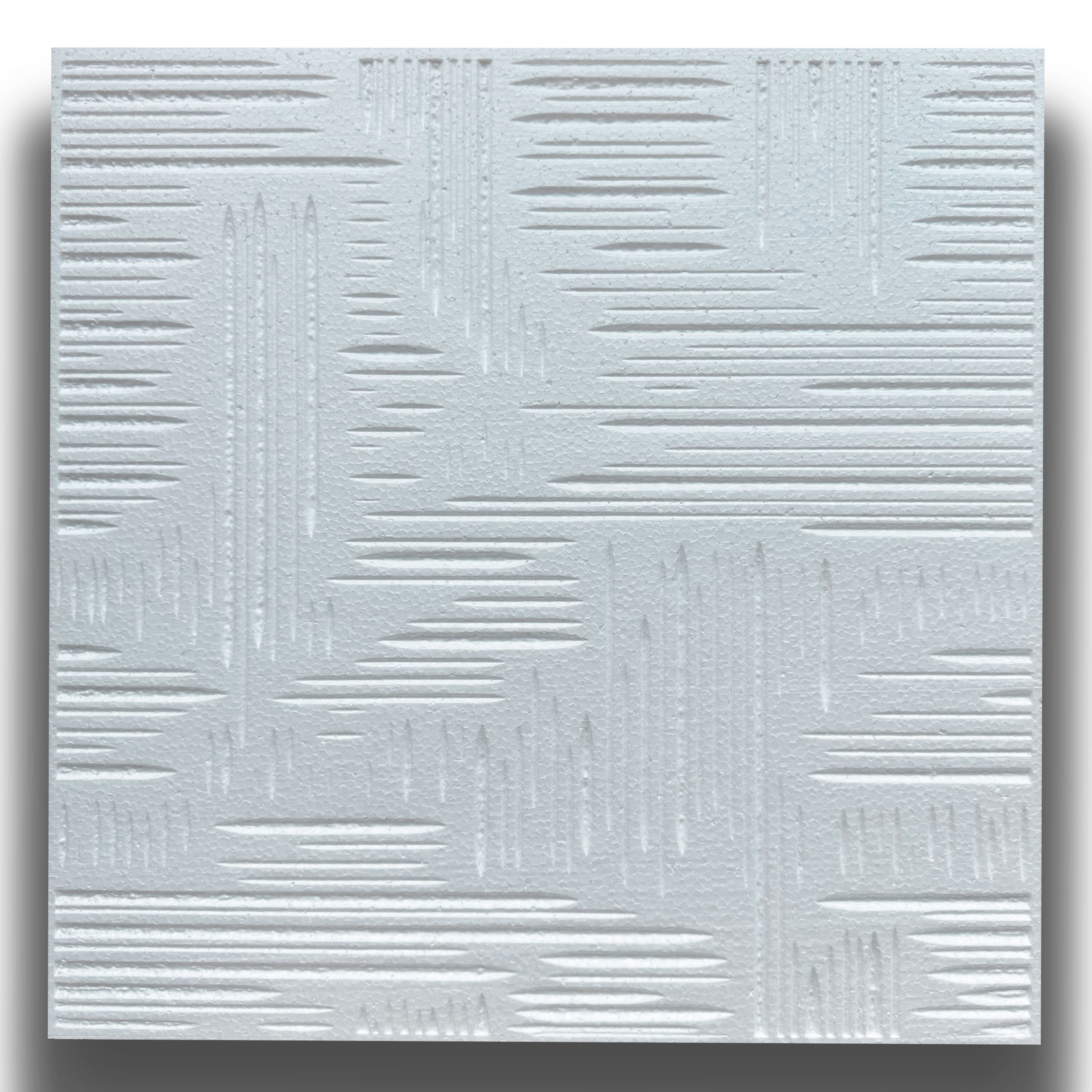 foto del prodotto 10 o 20mq 40 oppure 80 pezzi di pannello decorativo a soffitto in polistirene compatto 50x50cm spess. 1cm vena pacco da 10 metri quadrati