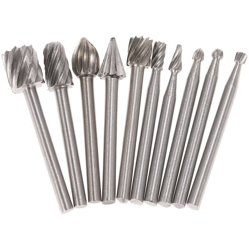 foto del prodotto 10 pezzi 1 8 3mm gambo hss fresa per incisione su legno utensile rotante per fai da te e falegnameria
