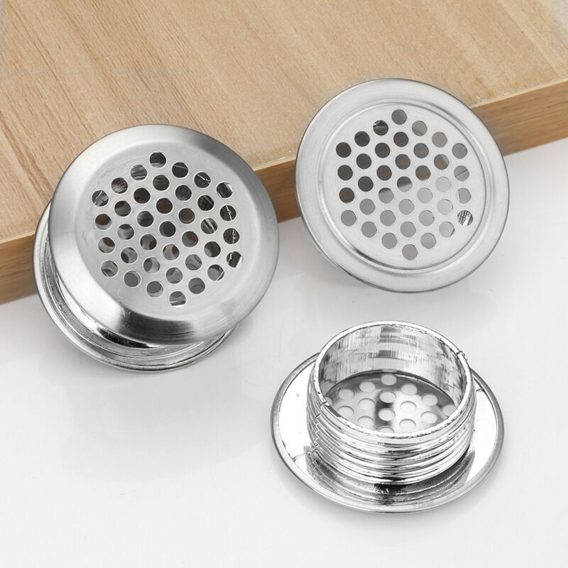 foto del prodotto 10 pezzi 42 mm griglia di ventilazione circolare in acciaio inox a nido d ape per soffitto, occhiello per foro a maglie per mobili da cucina e bagno