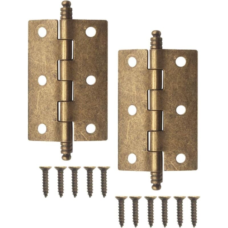 foto del prodotto 10 pezzi cerniere in metallo antico, cerniere in ferro, design classico, per armadi, porte, bauli, lattine, stile vintage, casa di campagna retr , 84