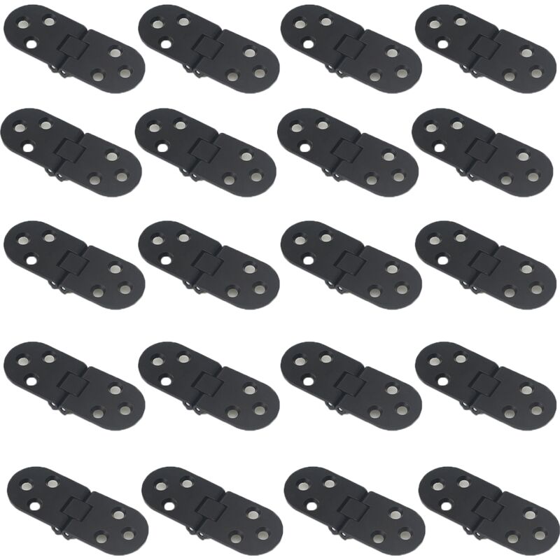 foto del prodotto 10 pezzi cerniere per tavolo pieghevole cerniere per porta dell armadio in lega di zinco, nero, cerniere per porta del mobile con bordo arrotondato