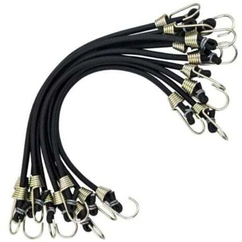 foto del prodotto 10 pezzi corde elastiche con ganci mini corde elastiche universali corde elastiche resistenti con 2 ganci resistenti cinghia per tenda campeggio moto