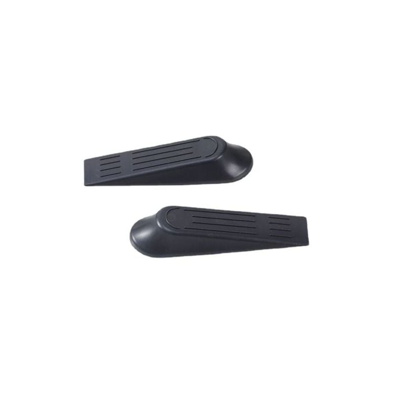 foto del prodotto 10 pezzi cunei per porte da pavimento, fermaporta antiscivolo in plastica nero 