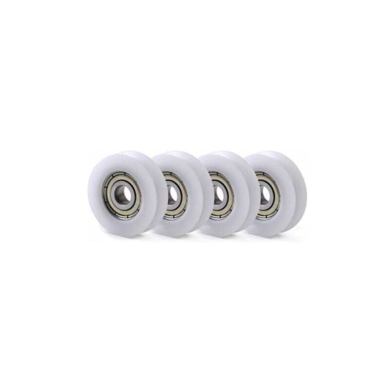 foto del prodotto 10 pezzi di cuscinetti a sfere con scanalatura in nylon e plastica u integrati 608 puleggia di guida 6x30x10mm lablanc