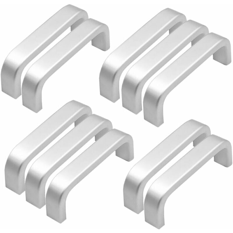foto del prodotto 10 pezzi di mini maniglie per mobili in alluminio 64 mm 