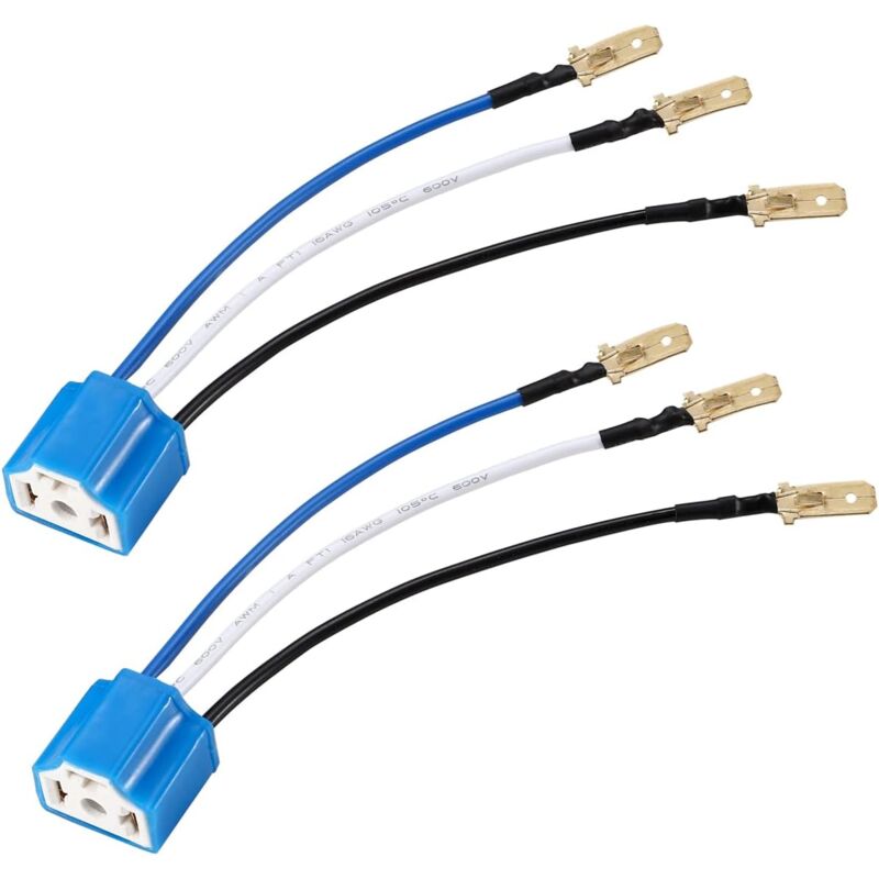 foto del prodotto 10 pezzi di prese h4 in ceramica h4 9003 hb2 cablaggio adattatore per fari h4 a 3 pin per auto camion barca fendinebbia marino retrofit