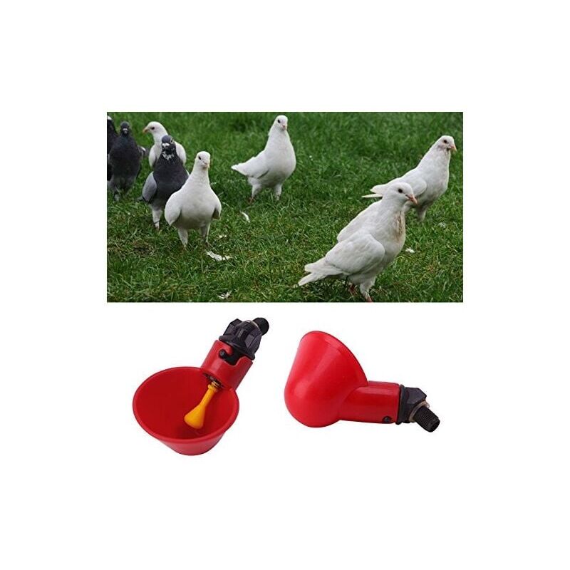 foto del prodotto 10 pezzi di tazze per bere automatiche per pollame, mangiatoie per pollame, abbeveratoi per uccelli, pollaio automatico in plastica, pollaio, arco di