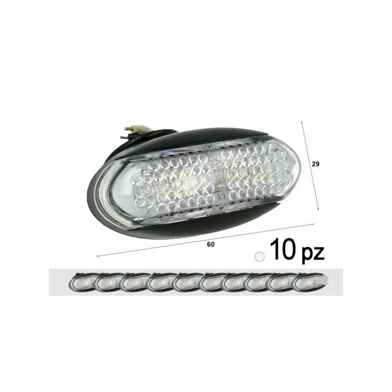 foto del prodotto 10 pezzi fanali laterali led 12v 24v bianco freddo per luci cortesia camper furgone