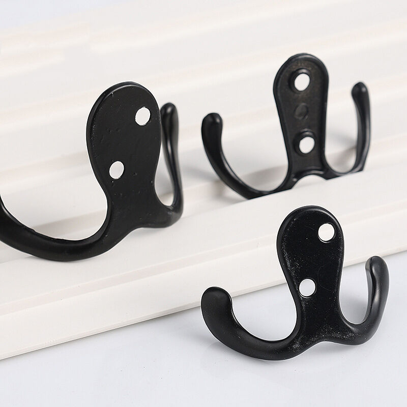 foto del prodotto 10 pezzi ganci appendiabiti da parete, ganci appendiabiti doppi con viti per bagno e cucina a parete, 5541 mm, 13 g sollbry