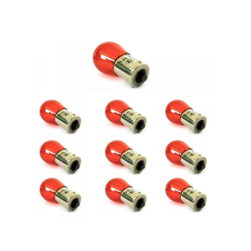 foto del prodotto 10 pezzi lampada alogena s25 ba15s py21w 24v 21w arancione amber piedi diritti