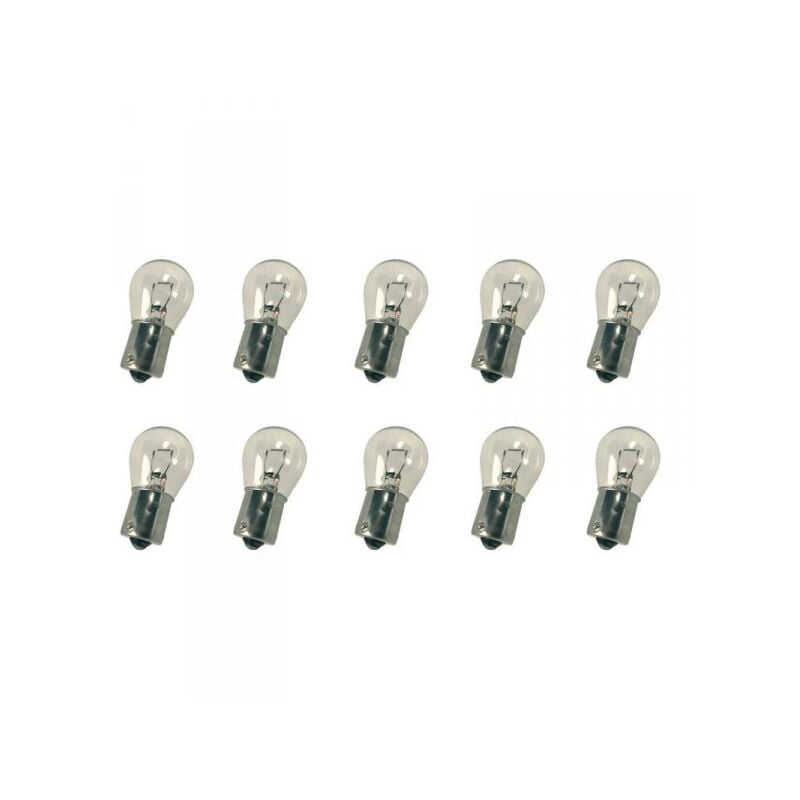 foto del prodotto 10 pezzi lampada alogena s25 py21w bau15s 12v 21w singolo filamento trasparente piedi storti