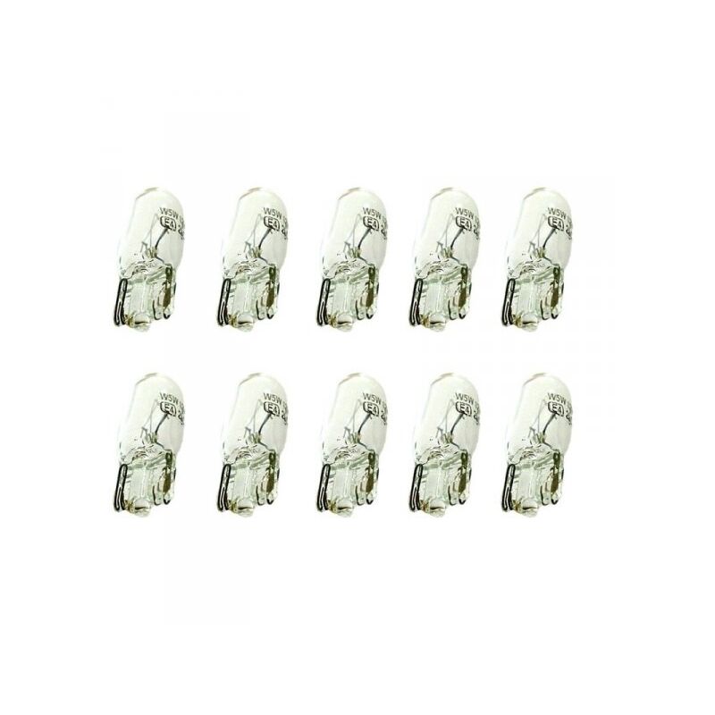 foto del prodotto 10 pezzi lampada alogena t10 w2w 12v 2w tutto vetro w2,1x9,5d