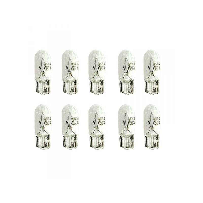 foto del prodotto 10 pezzi lampada alogena t10 w3w 12v 3w tutto vetro w2,1x9,5d