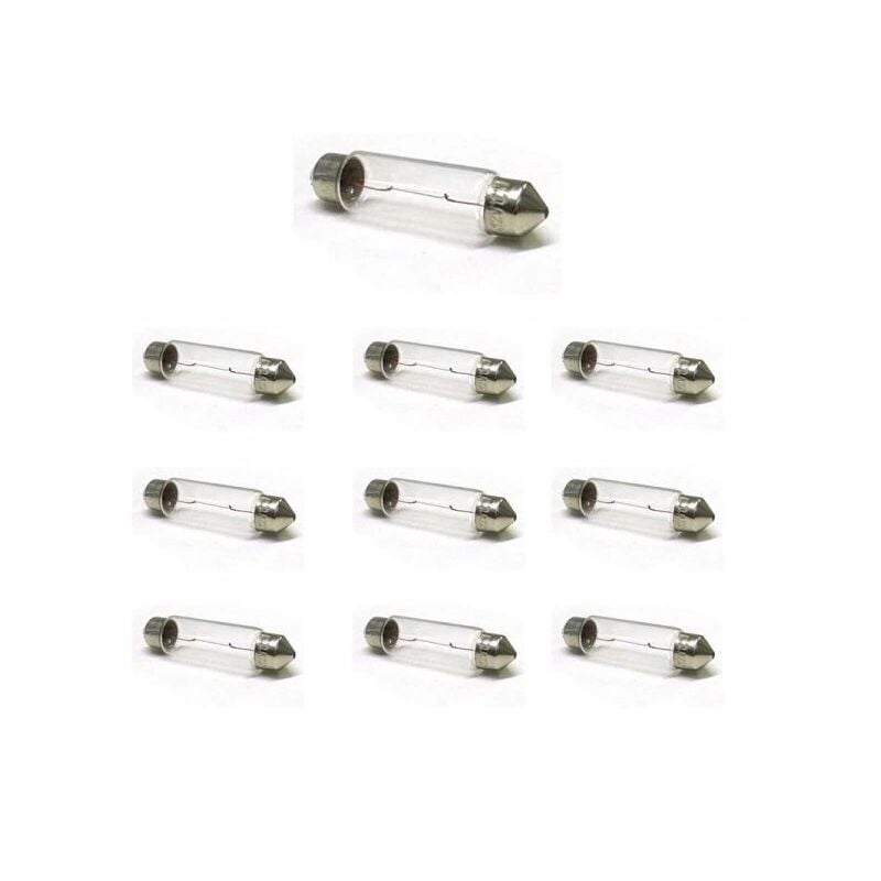 foto del prodotto 10 pezzi lampada alogena t11 c10w 24v 10w 41mm