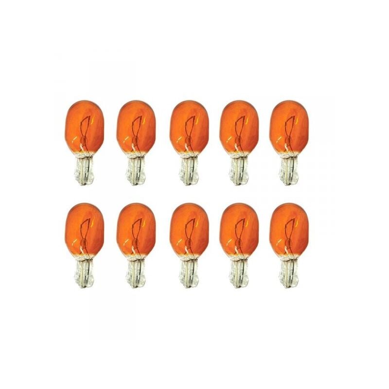 foto del prodotto 10 pezzi lampada alogena t20 wy21w 12v 21w arancione amber