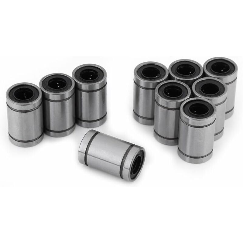 foto del prodotto 10 pezzi lm8uu 8mm cuscinetto a sfere lineare boccola a doppia tenuta per asta stampante 3d parti cnc