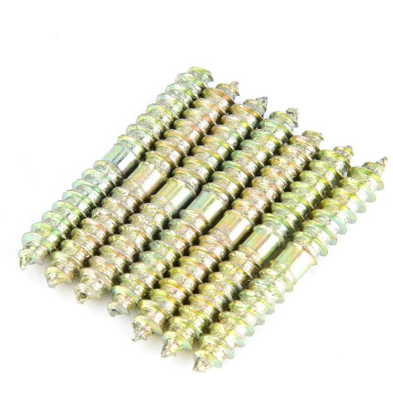 foto del prodotto 10 pezzi m6 40 mm vite a tassello in ferro vite a doppia estremit zincata vite autofilettante filettata vite a tassello legno legno collegamento