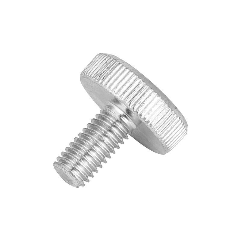 foto del prodotto 10 pezzi m8 viti a testa zigrinata piatta in acciaio al carbonio zincato viti a testa zigrinata accessori per strumenti di riparazione m8 x 16 10