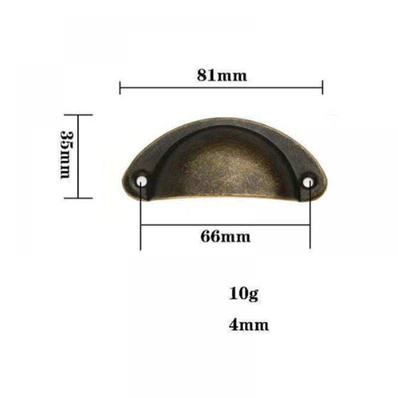 foto del prodotto 10 pezzi maniglie per cassetti in metallo retr per armadietti da cucina con pomelli per mobili in ottone anticato 81 35 mm bronzo