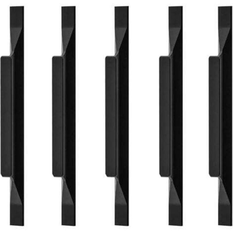 foto del prodotto 10 pezzi maniglie per mobili da cucina in lega di alluminio europea, maniglie per armadietti, lunghezza totale 160 mm, spaziatura fori 9